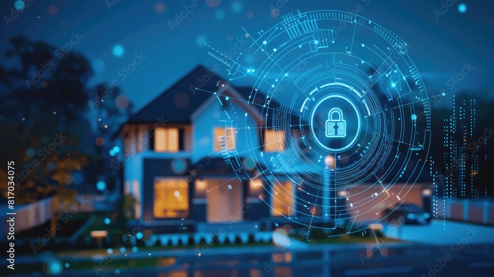 Smart home technology conceptual banner, Home security and Smart home concept. 10 Common Home Security Mistakes