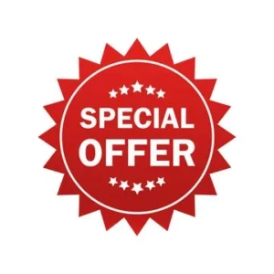 Red badge with 'Special Offer' text and stars.